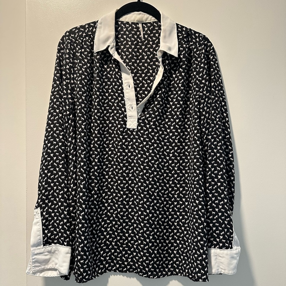 Horse Print Blouse